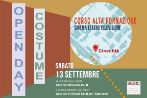 APERTE LE ISCRIZIONI AL CORSO ASC DI COSTUME 2026